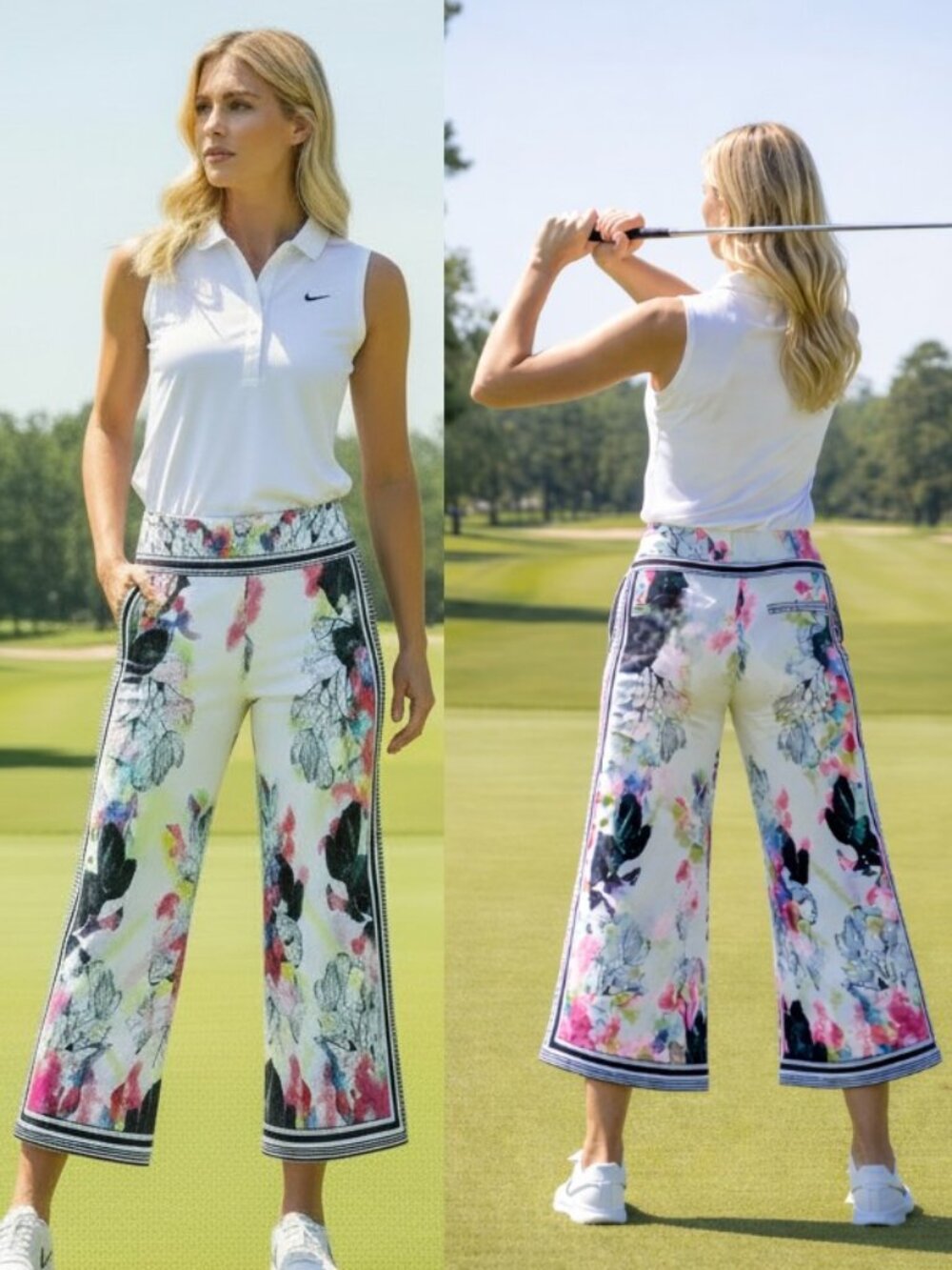 NWT Lucky in Love Women Golf CULOTTES Pants Capris Crops S Small